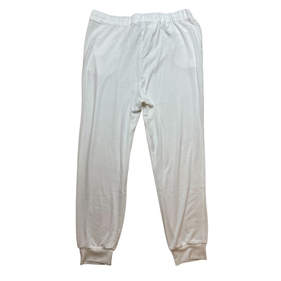 NWT 1. STATE REVOLVE White Drawstring Knit Jogger Pants - Size Large - Picture 6 of 11